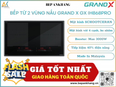Bếp từ 2 vùng nấu Grand X GX IH868Pro - Made In Malaysia